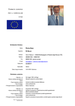 Preleva il Curriculum - Comune di Roseto degli Abruzzi