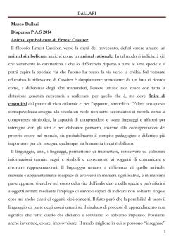 DALLARI Marco Dallari Dispensa P.A.S 2014 Animal symbolicum di