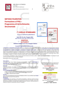 METODO FEUERSTEIN Formazione al PAS