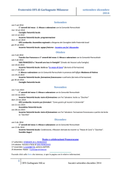 Fraternit&agrave; OFS di Garbagnate Milanese