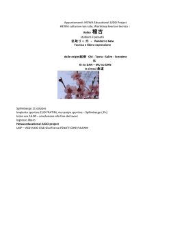 Temi trattati - HEIWA JUDO EDUCATIONAL PROjECT