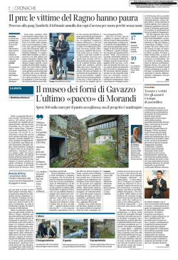 Morandi e i fondi per il forno di Gavasso