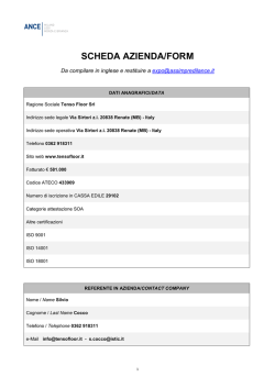 SCHEDA AZIENDA/FORM