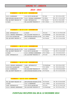 Girone A andata stag 2014-2015