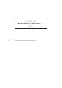 Piano triennale per la prevenzione della corruzione 2014