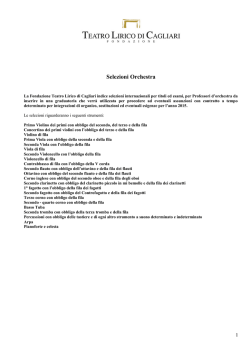Bando selezioni orchestra 2014 bandoselezioni2014Orchestra