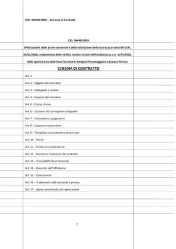 CIG 5644857B59 - SCHEMA CONTRATTO