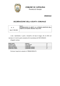 Dotazione organica Comune di Capolona