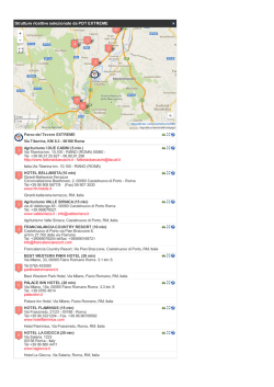 Strutture ricettive selezionate da PDT EXTREME