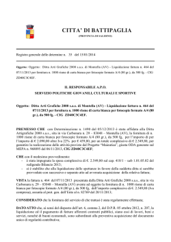 Determina n. 35 del 15/01/2014