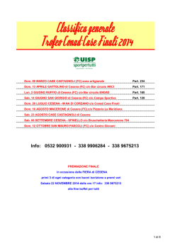 Classifica generale Trofeo Conad-Case Finali 2014