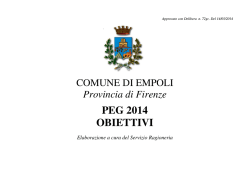 PEG 2014 OBIETTIVI - Comune di Empoli