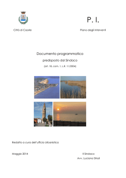 documento programmatico del sindaco
