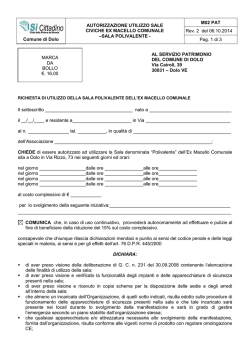 M02 PAT Rev. 2 del 06.10.2014 Comune di Dolo AUTORIZZAZIONE