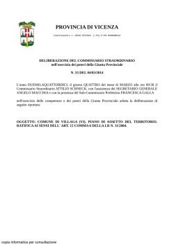 Delibera provinciale approvazione PAT