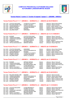 PROMOZIONE / LANDESLIGA - GIRONE / KREIS A