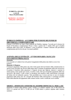 IN BREVE n. 31-2014 - PERELLIERCOLINI.it