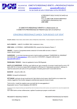 concorso regionale danza &ldquo;don bosco cup 2014&rdquo;