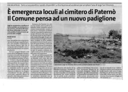 Eemergenza I,oculi al cimitero di Patern&ograve; Il (omu
