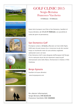 GOLF CLINIC 2015 - Circolo Golf Torino