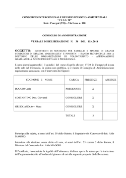 CONSORZIO INTERCOMUNALE DEI SERVIZI SOCIO