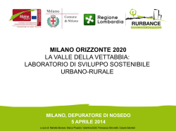 Laboratorio sviluppo sostenibile rurale urbano Valle della Vettabbia