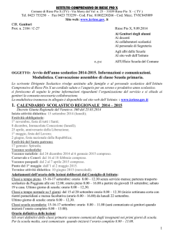 ISTITUTO COMPRENSIVO DI RIESE PIO X - Anno