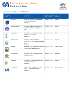 CALCIO CA UNDER 12 A 7 GIRONE L