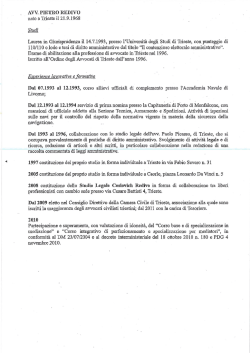 AVV. PIETRO REDIVO nato a Trieste il 21.9.1968