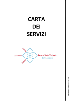CARTA DEI SERVIZI - Centro Assistenza Fermo Sisto Zerbato