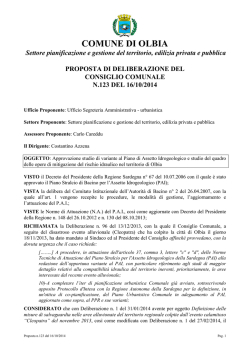 proposta di delibera n. 123 del 16.10.2014