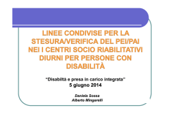 Il piano educativo assistenziale individualizzato nei CSRD
