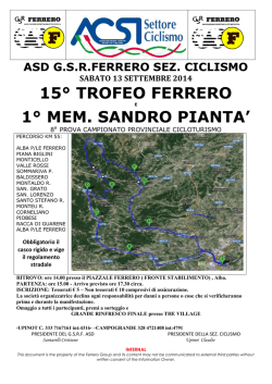15&deg; trofeo ferrero 1&deg; mem. sandro pianta