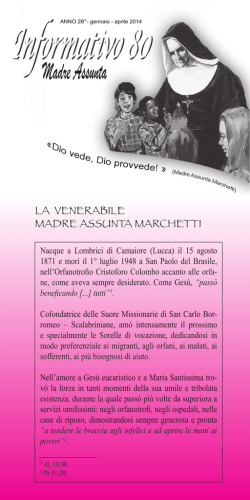 la venerabile madre assunta marchetti