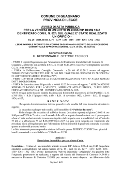 BANDO DA PUBBLICARE -LOTTO ZONA PIP
