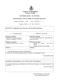 COMUNE DI MARIGLIANO