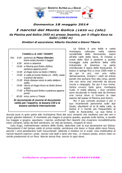 I narcisi del Monte Golica (1835 m) (slo) da Planina pod Golico (933