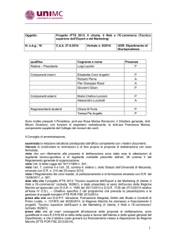 1 - Universit&agrave; degli Studi di Macerata