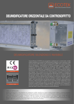 Deumidificatore orizzontale da controsoffitto