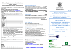 58&deg; Corso di aggiornamento in Urbanistica Tecnica