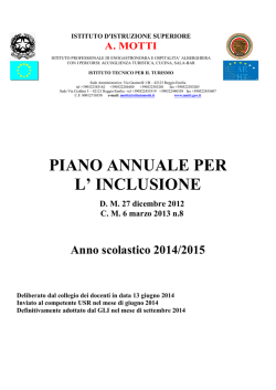 Piano di inclusione 2014 2015