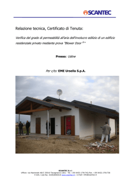 Blower Test - E.M.E. Ursella SpA