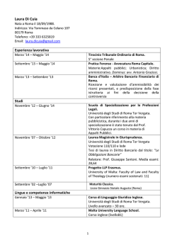 CV Laura Di Cuia - Movimento Forense