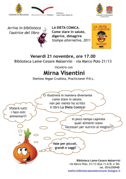 Incontro con Mirna Visentini - volantino LAME