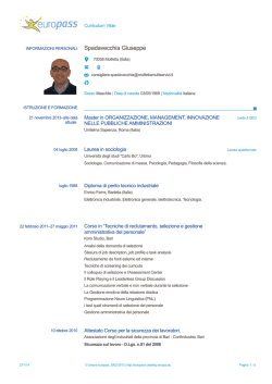CV- dott. Spadavecchia - Molfetta Multiservizi spa