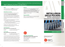 METALLURGIA DELLE POLVERI: