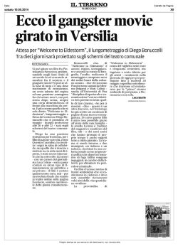 Ecco il gangster movie girato in Versilia