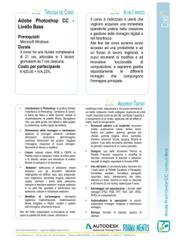 Adobe Photoshop CC - Livello Base Prerequisiti