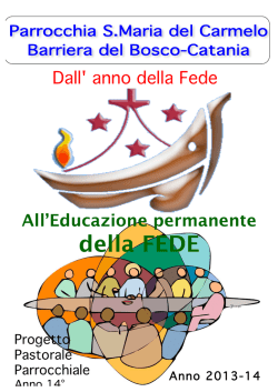 Progetto comunitario parrocchiale 2013-2014