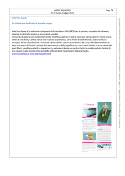HAPPY AQUATICS Pag. 76 InforYou Aquae La